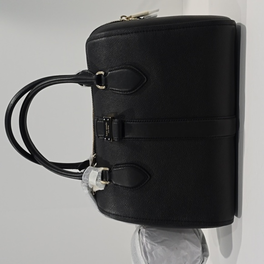 Kate Spade Black Satchel with Gold Accents - Picture 4 of 15
